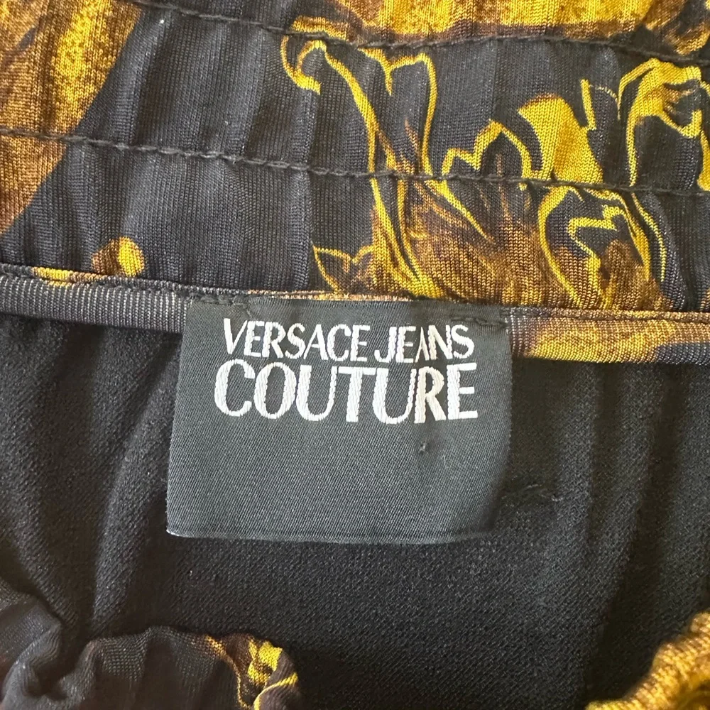 Versace Jeans Collection Velvet Black Mini Skirt - Picture 7 of 9